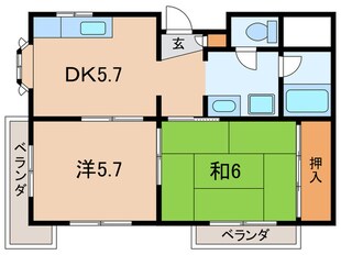 石岡第二マンションの物件間取画像